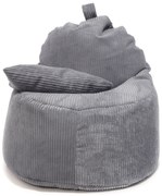 INTERMEDIC SK Kreslo Yoko Velvet – manšestrové kreslo s vankúšom, 75x70x30 cm Farba: SZ04 - sivá