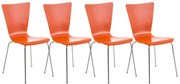 Stolička Aaron (SET 4 ks) - Oranžová