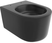 Mexen Sofia, závesná WC misa 490x360x355 mm, Rimless Tornádo, čierna matná, 3354XX85T