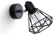 Bodové svietidlo Artemis, 1x čierne drôtené tienidlo, (možnosť polohovania)