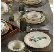 18-dielna pestrofarebná jedálenská súprava z porcelánu