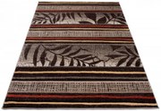 Koberec Sumatra H093dD Carving Leaves Dark Brown