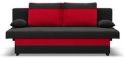 Pohovka NOLA rozkladacia, čierna / červená