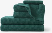 Goldea bavlnený froté uterák / osuška micro pure - smaragdovo zelený 30 x 50 cm