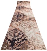 Protišmykový behúň DIGITAL - LEAVES Lístie, béžový / ružový