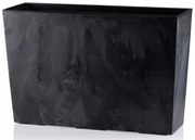Truhlík s vkladom Bloom čierny betón