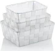 Kela 3-dielna sada úložných košíkov Alvaro, biela