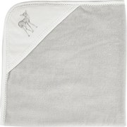 Novorodenecká osuška s kapucňou svetlo šedá 80x80cm