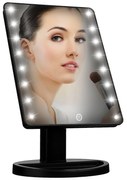 Bezdoteku Kozmetické make-up zrkadlo s led osvetlením čierné
