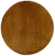 ROUTNER Kúpeľňová predložka UNI COLOR Medová 10106 - Medová / Kruh Ø 90 cm 10106