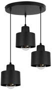 Závesné svietidlo Panta, 3x čierne kovové tienidlo, o