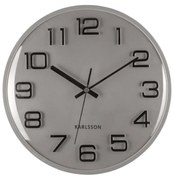 Karlsson 6022SI dizajnové nástenné hodinystrieborné, priemer 30 cm