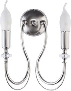 Jupiter 1690 - Nástenné svietidlo MELANI 2xE14/40W/230V strieborná