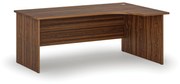 Kancelársky rohový pracovný stôl PRIMO WOOD, 1800 x 1200 mm, pravý, orech