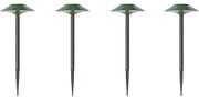 Sada 4 zelených bodových svetiel s hrotom vrátane LED IP44 solárnych - Mushroom