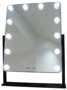 Bezdoteku Hollywood zrkadlo s LED žiarovka HZ1 veľké čierné