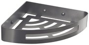 Gedy - Rohová polica do sprchy SMART 21x4,5 cm metalická sivá