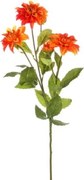 Umelá kvetina Georgína 75 cm, oranžová%