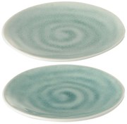 Sada 2ks tyrkysový malý tanierik aperte - Ø 15 * 2 cm