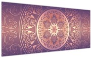 Obraz - Mandala na fialovom gradiente (120x50 cm)