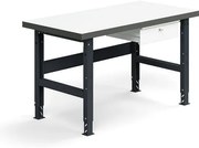 Dielenský stôl TRUST, so zásuvkou, 1500x760mm, 600 kg, vysokotlaký laminát