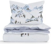 Vianočné predĺžené bavlnené obliečky Renforcé - Hory