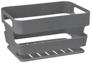 Úložný box na hračky do vane alebo sprchy s dierovaným dnom, sivý BATH