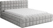 Sivá čalúnená dvojlôžková posteľ s úložným priestorom s roštom 180x200 cm Dizzle – ELTAP