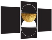 Obraz - Abstrakcia zlatá a čierna N⁰2 (90x60 cm)