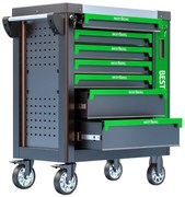 Kovový pojazdný dielenský vozík so 7 zásuvkami BestBerg BBTC-703 / SPCC steel