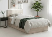 Posteľ SOFIA 90 x 200 cm, dub sonoma Rošt: Bez roštu, Matrac: Bez matraca