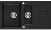 Mexen Matias - drez granitový 90,0x50,5cm, 1,5-komorový, čierna, 6502901505-77