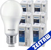 SADA 6 ks LED žiaroviek PHILIPS E27 4,9W 470 lm - tepla biela