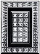 Dywany Łuszczów, Kusový koberec Gloss 6776 85 greek black/ivory, 80x150, čiernobiela, chodba / predsieň