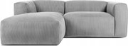 Modulárna rohová sedačka do obývačky ľavá mäkká Konsimo Buffo svetlo šedá