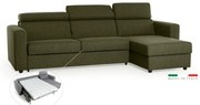 Rohová sedacia súprava na každodenné spanie TAVOLA rozkladacia, zelená (penelope 10)