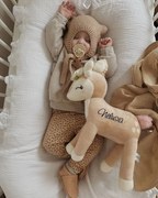 Plyšová srnka Bambi béžové kvety 35 cm