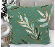 Obliečka na vankúš Greenery 40x40 cm – botanický vzor, 100 % bavlna