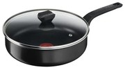 Tefal Simply Clean Red hlboká panvica + pokrievka 24 cm B5673253