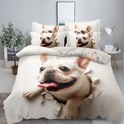 Obliečky BULLDOG WHITE 3-dielna sada 140x200 cm