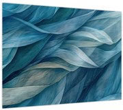 Obraz - Modrobiele vlnky (70x50 cm)