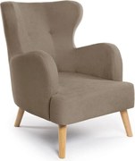 Béžové kreslo ušiak Noemye – Bonami Selection