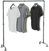 Vešiakový stojan Jersey 302008 - 55x150x150 v industriálnom štýle - Strieborná