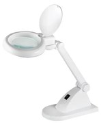 LED Stolná lampa s lupou LED/6W/230V biela
