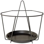 Nástenný stojan na kvety GEOMETRY 22x20 cm čierny