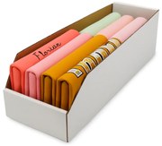 Úložné boxy na oblečenie, organizéry do skrine BIELY KARTÓN 15x47 cm