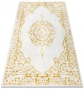 Koberec CORE 6268 Ramka, ornament - slonia kosť / zlatý