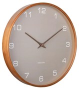 Dizajnové nástenné hodiny Karlsson 5993GY sivé,priemer 40 cm