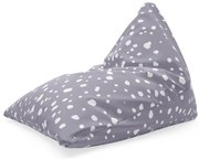 Sedací vak Triangl biele fliačky na fialovej, fialová