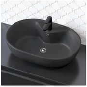 BATH DELUXE 06-060-08-02-00 - Umyvadlo na dosku TROMSO 59,5x41 cm keramika/čierna